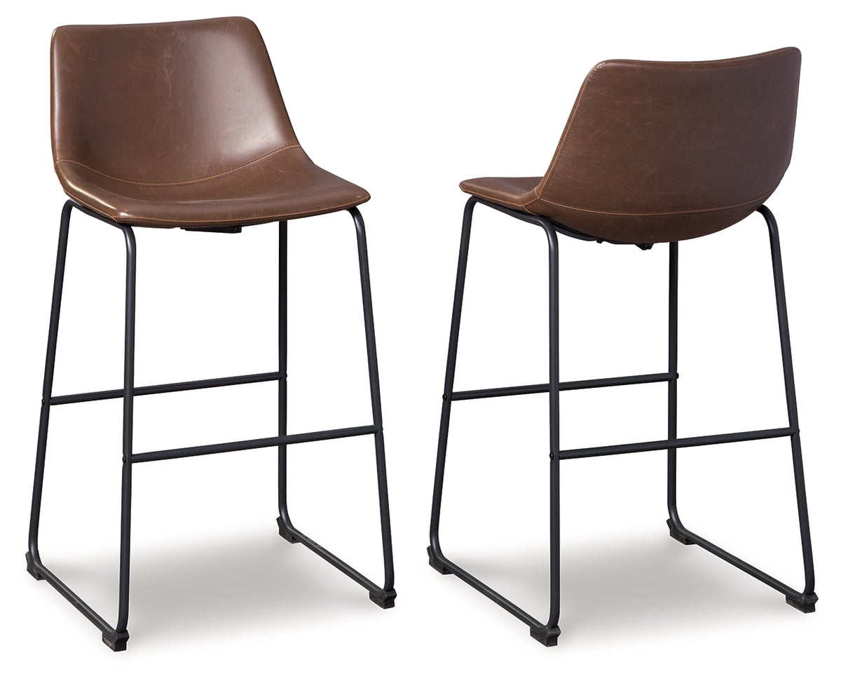 Centiar Brown Pub Height Barstool, Set of 2 from Ashley Furniture - Luna Furniture