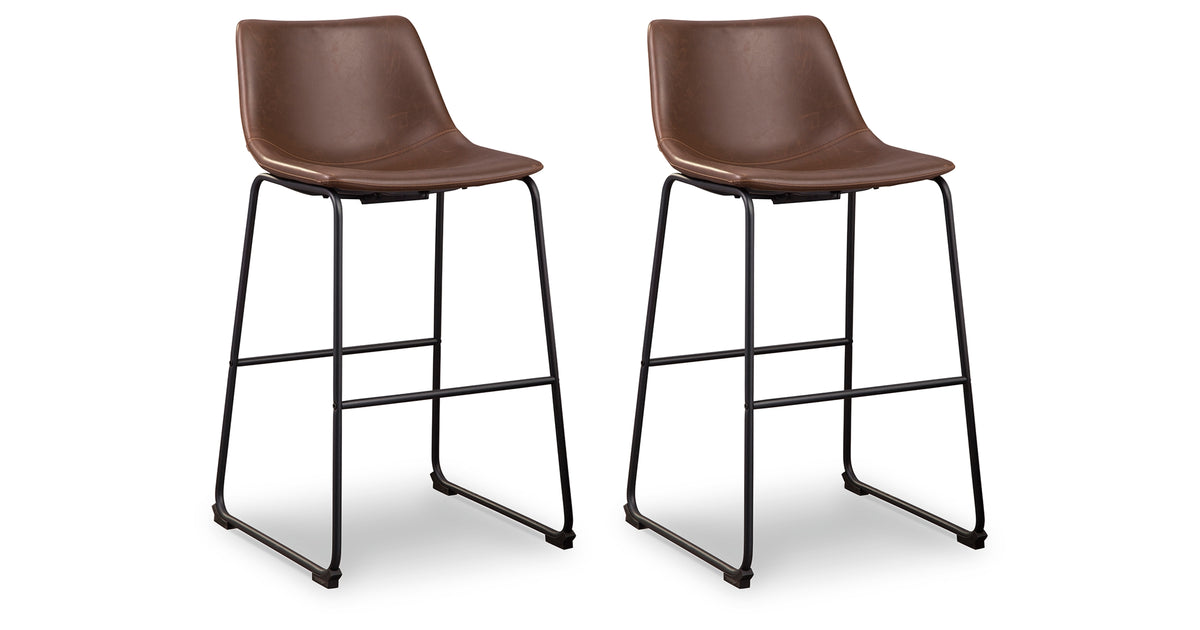 Centiar Brown Pub Height Barstool, Set of 2 from Ashley Furniture - Luna Furniture