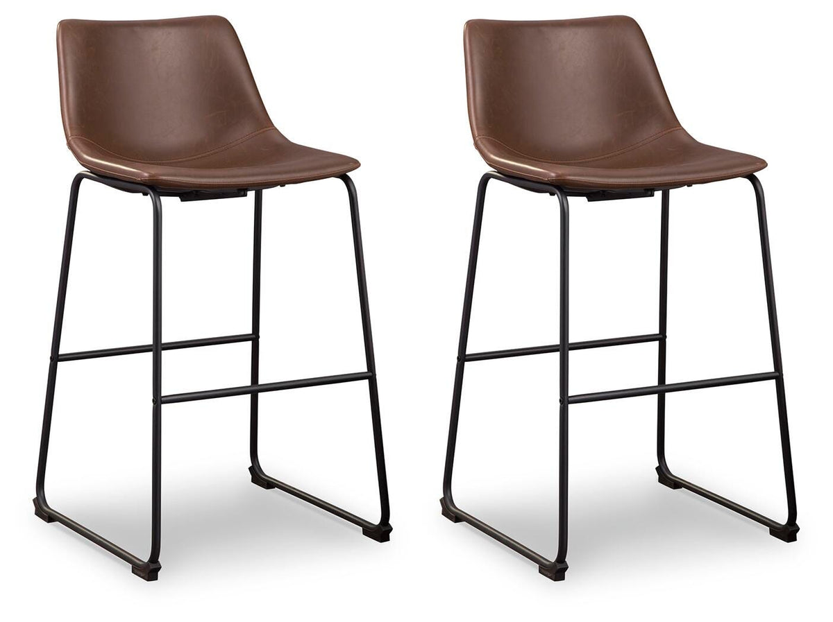 Centiar Brown Pub Height Barstool, Set of 2 from Ashley Furniture - Luna Furniture