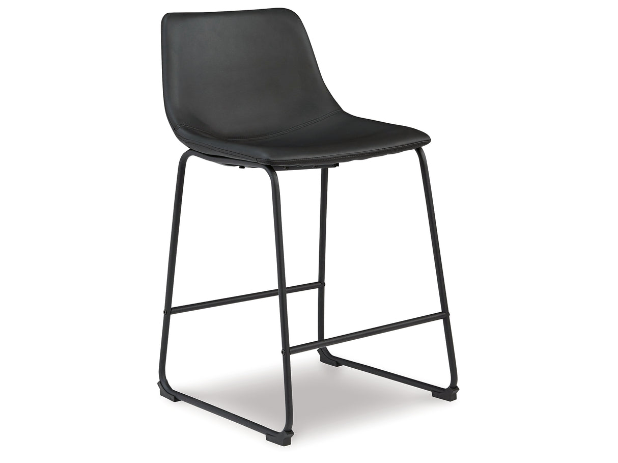 Centiar Black Counter Height Bar Stool (Set of 2) from Ashley Furniture - Luna Furniture