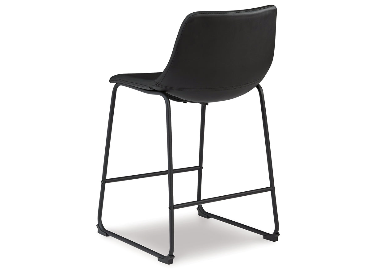 Centiar Black Counter Height Bar Stool (Set of 2) from Ashley Furniture - Luna Furniture