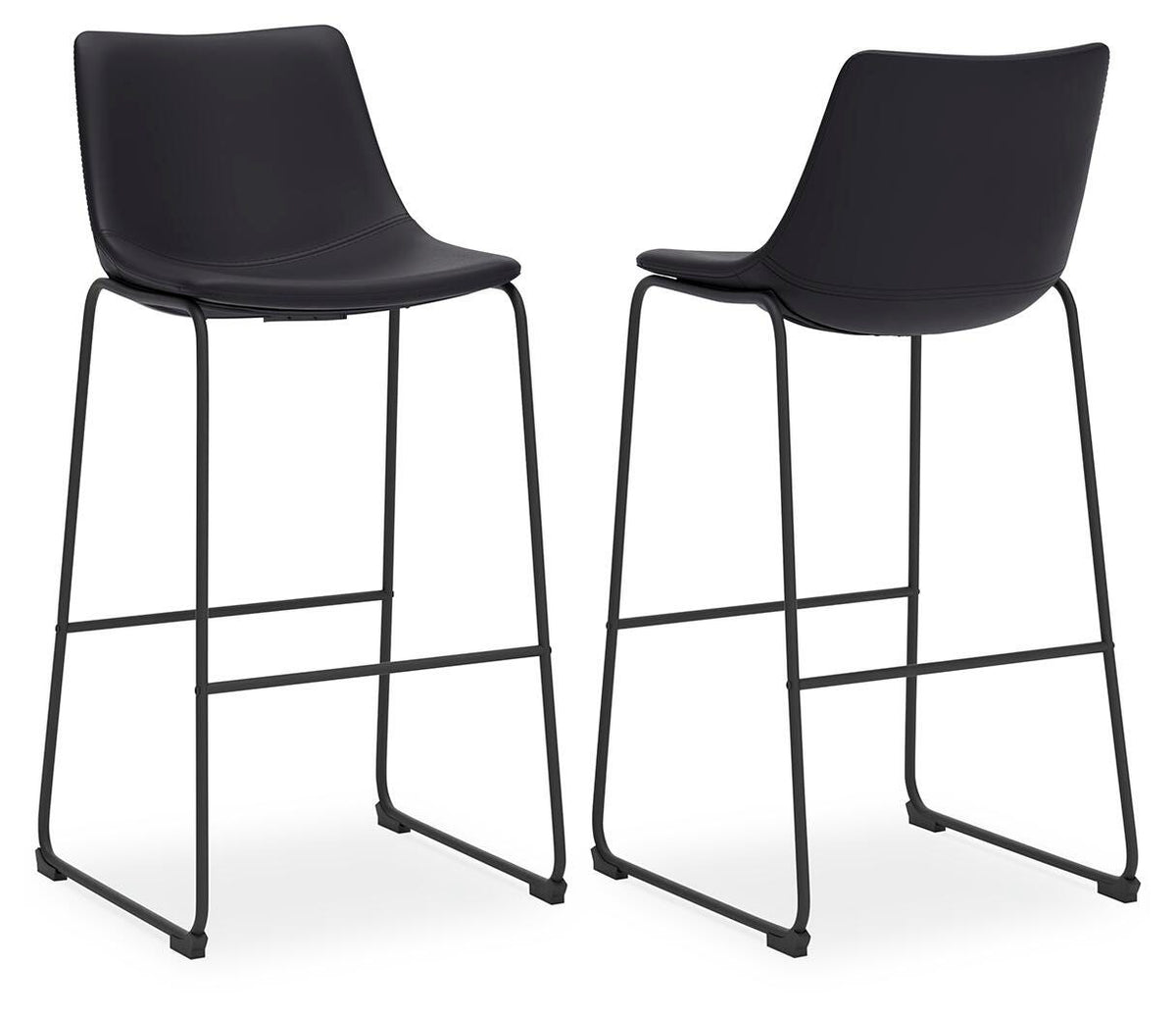 Centiar Black Pub Height Barstool, Set of 2 from Ashley Furniture - Luna Furniture