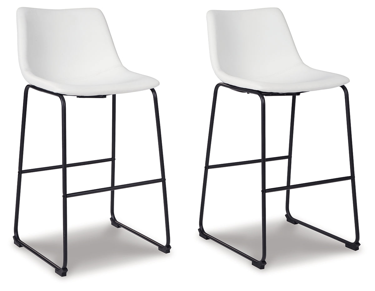 Centiar White Pub Height Bar Stool, Set of 2 from Ashley - Luna Furniture