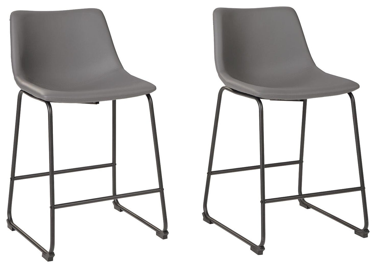 Centiar Gray Counter Height Barstool, Set of 2 from Ashley - Luna Furniture