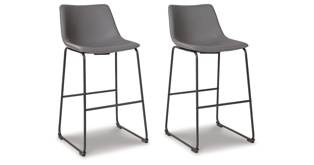 Centiar Gray Pub Height Barstool, Set of 2 from Ashley - Luna Furniture