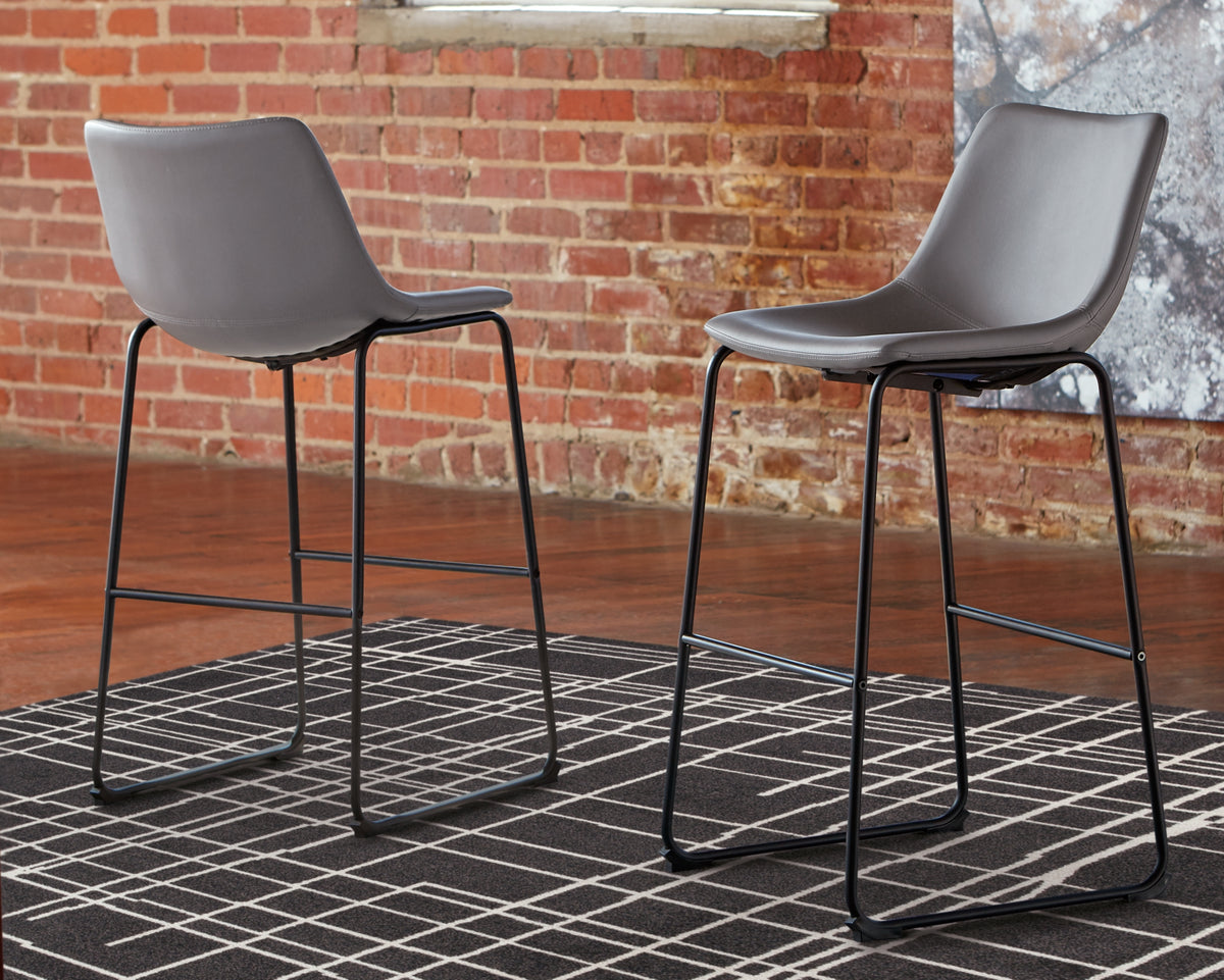 Centiar Gray Pub Height Barstool, Set of 2 from Ashley - Luna Furniture