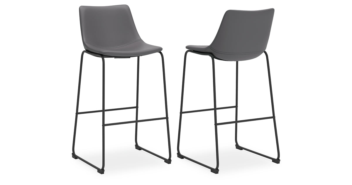 Centiar Gray Pub Height Barstool, Set of 2 from Ashley - Luna Furniture