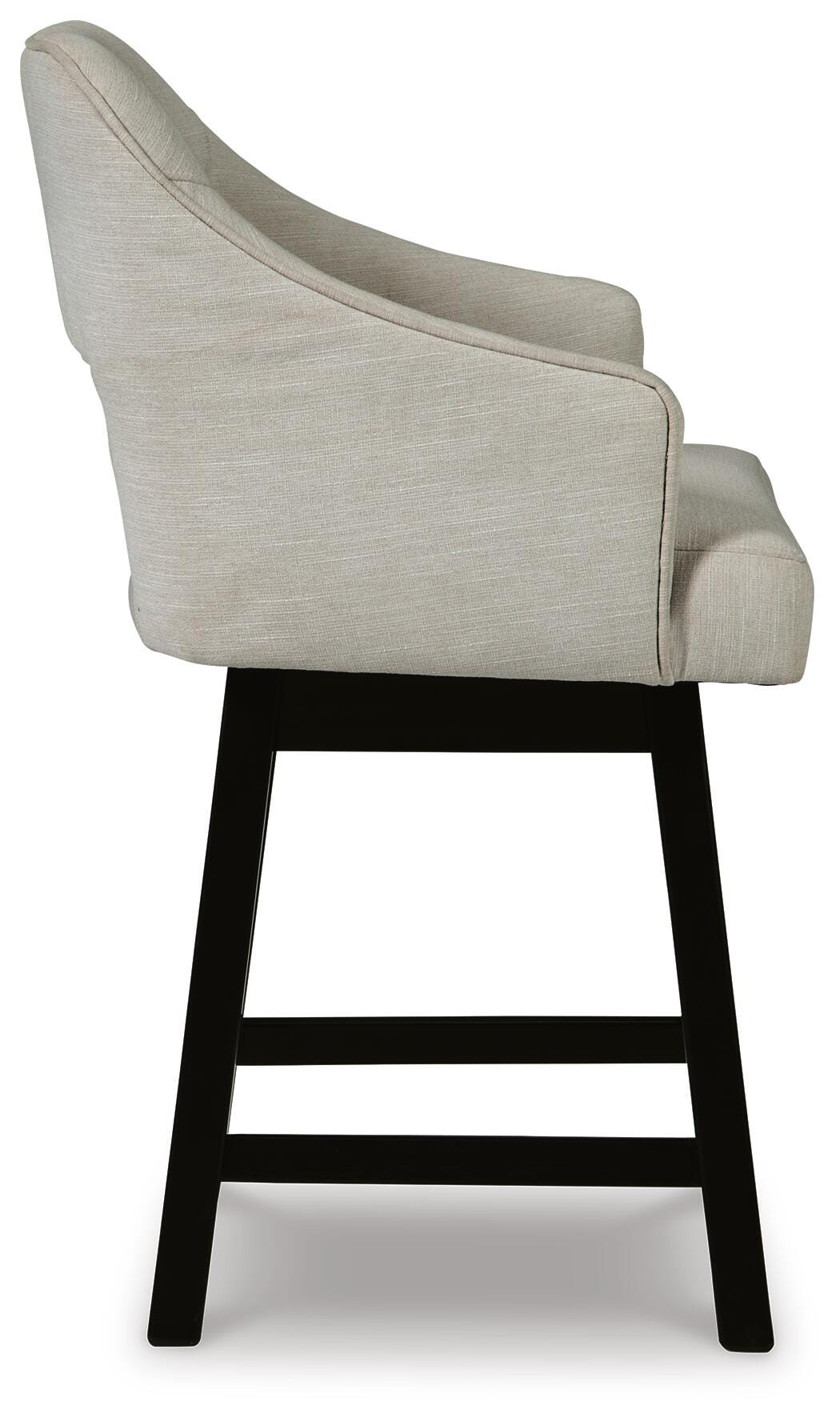 Tallenger Linen/Brown Counter Height Barstool, Set of 2 from Ashley Furniture - Luna Furniture
