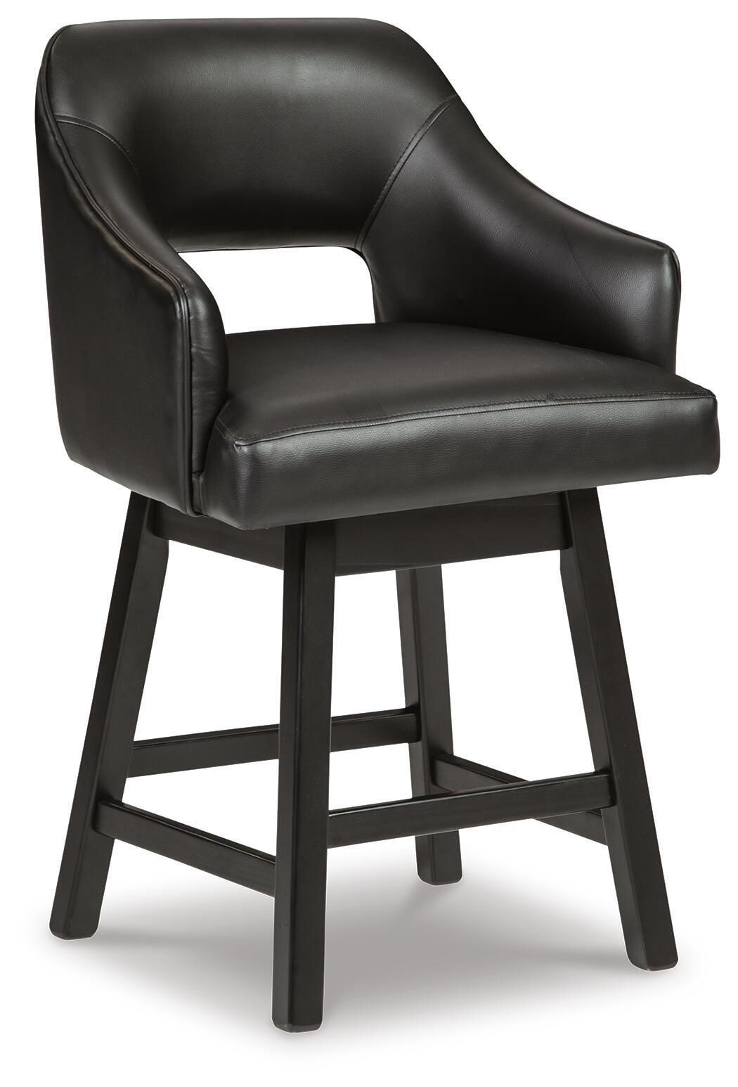 Tallenger 2-Piece Bar Stool in Black/Dark Brown from Ashley Furniture - Luna Furniture