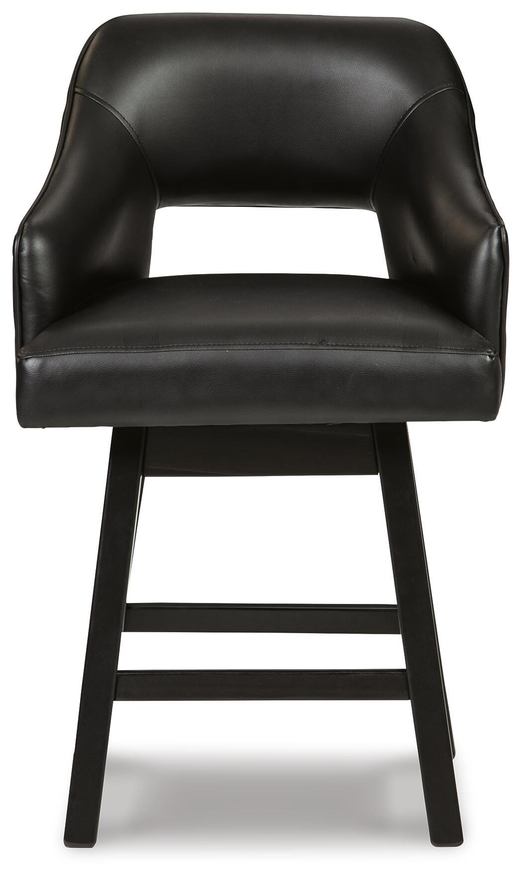 Tallenger Black/Dark Brown Counter Height Barstool, Set of 2 from Ashley Furniture - Luna Furniture