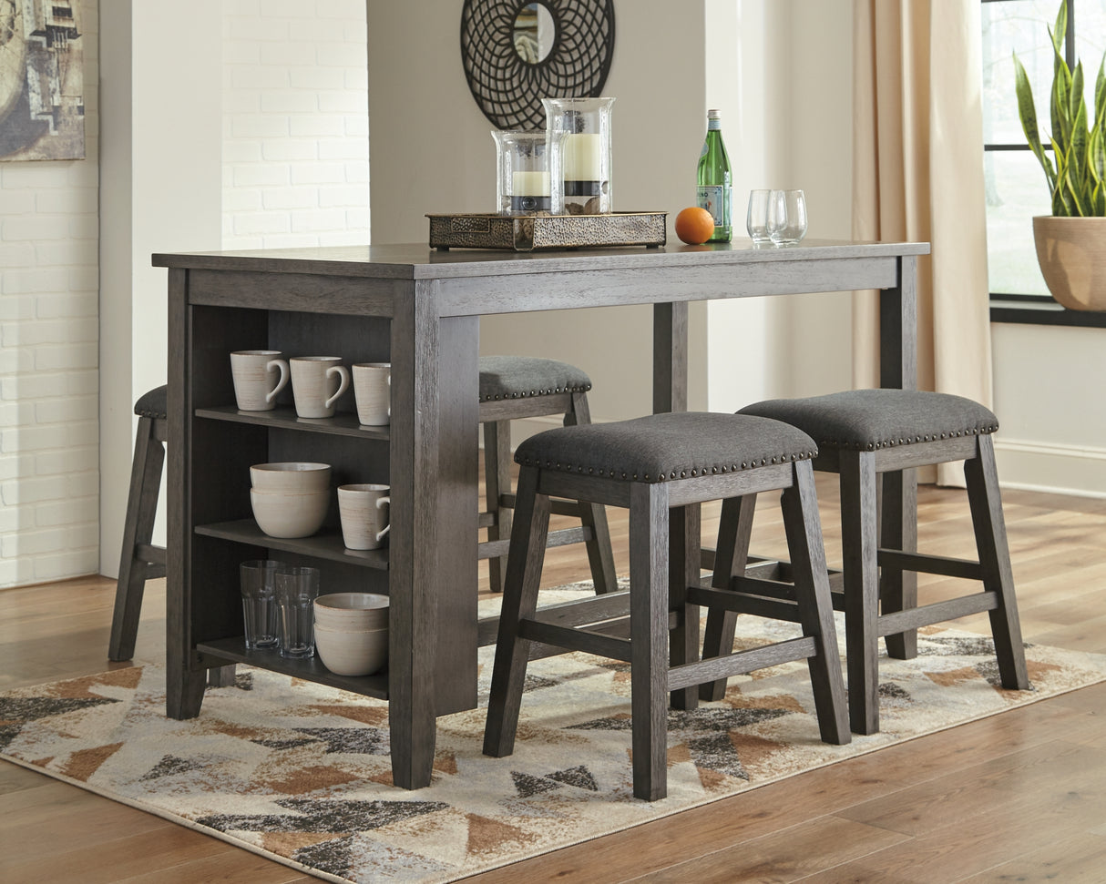 Caitbrook Gray 5-Piece Counter Height Set from Ashley Furniture - Luna Furniture