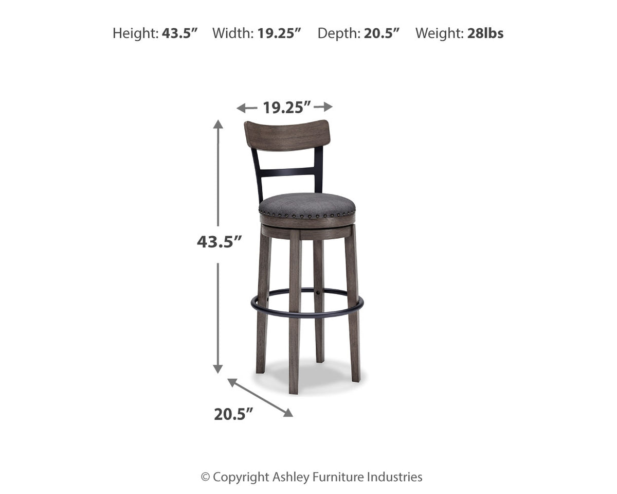 Caitbrook Gray Bar Height Barstool from Ashley Furniture - Luna Furniture