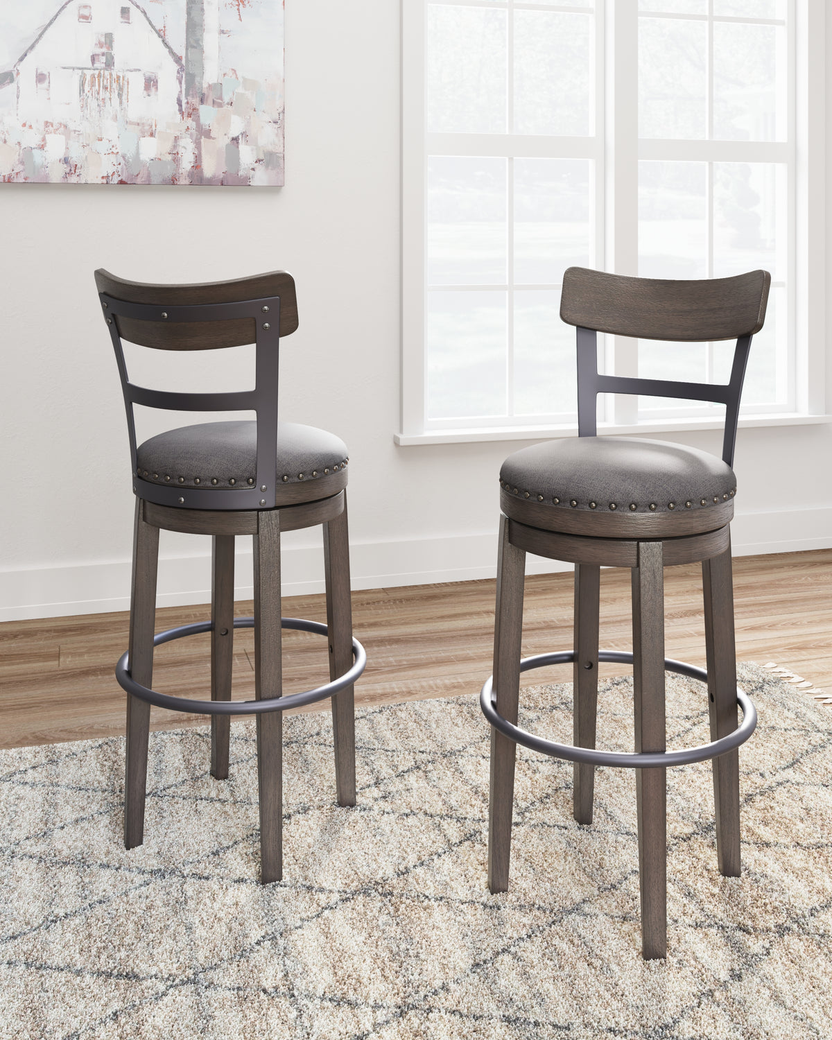 Caitbrook Gray Bar Height Barstool from Ashley Furniture - Luna Furniture
