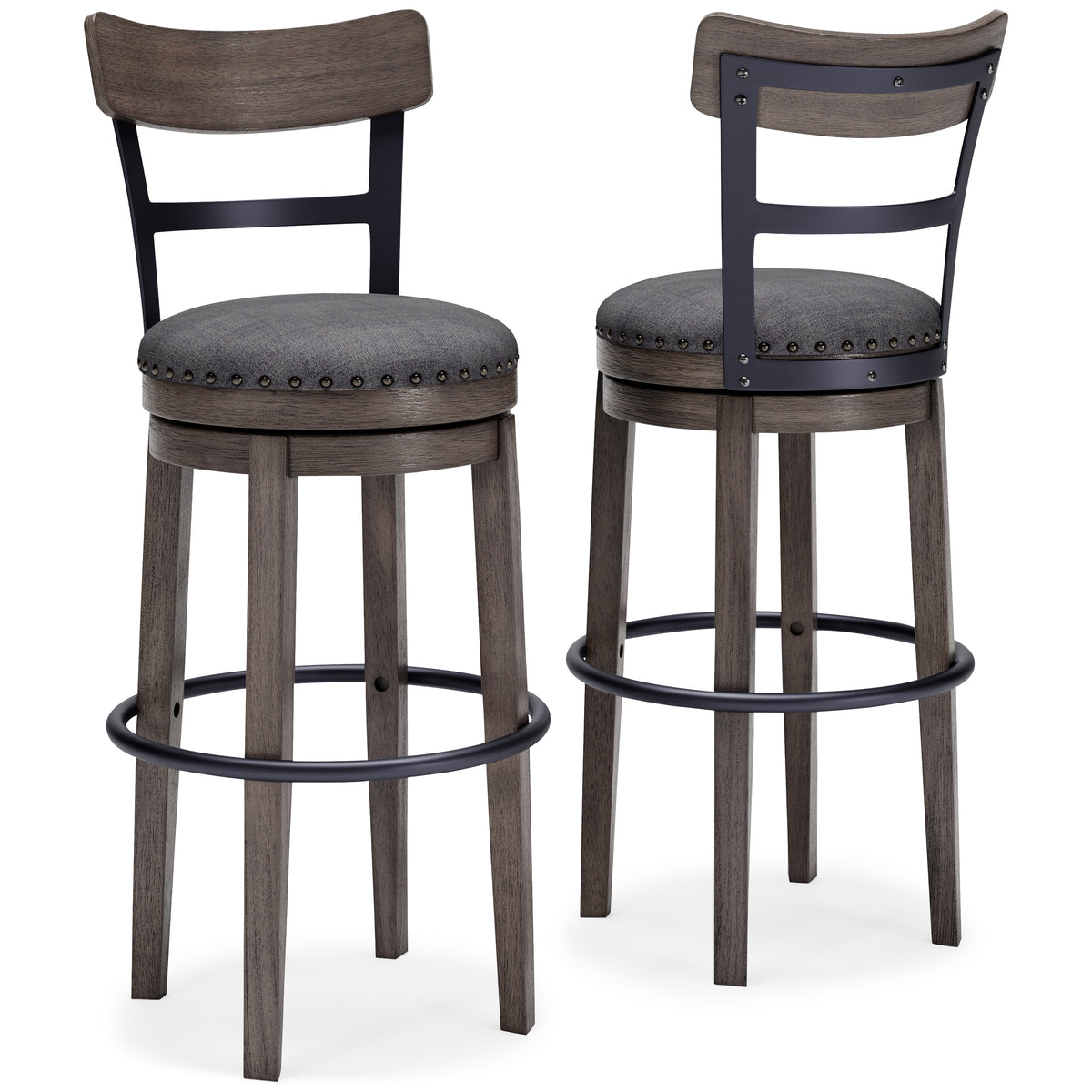 Caitbrook Gray Bar Height Barstool from Ashley Furniture - Luna Furniture