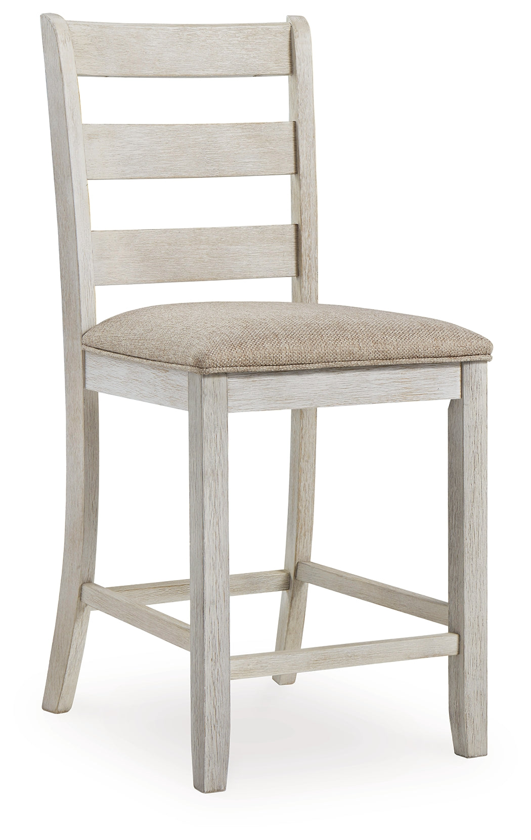 Skempton White/Light Brown Counter Height Bar Stool, Set of 2 from Ashley - Luna Furniture