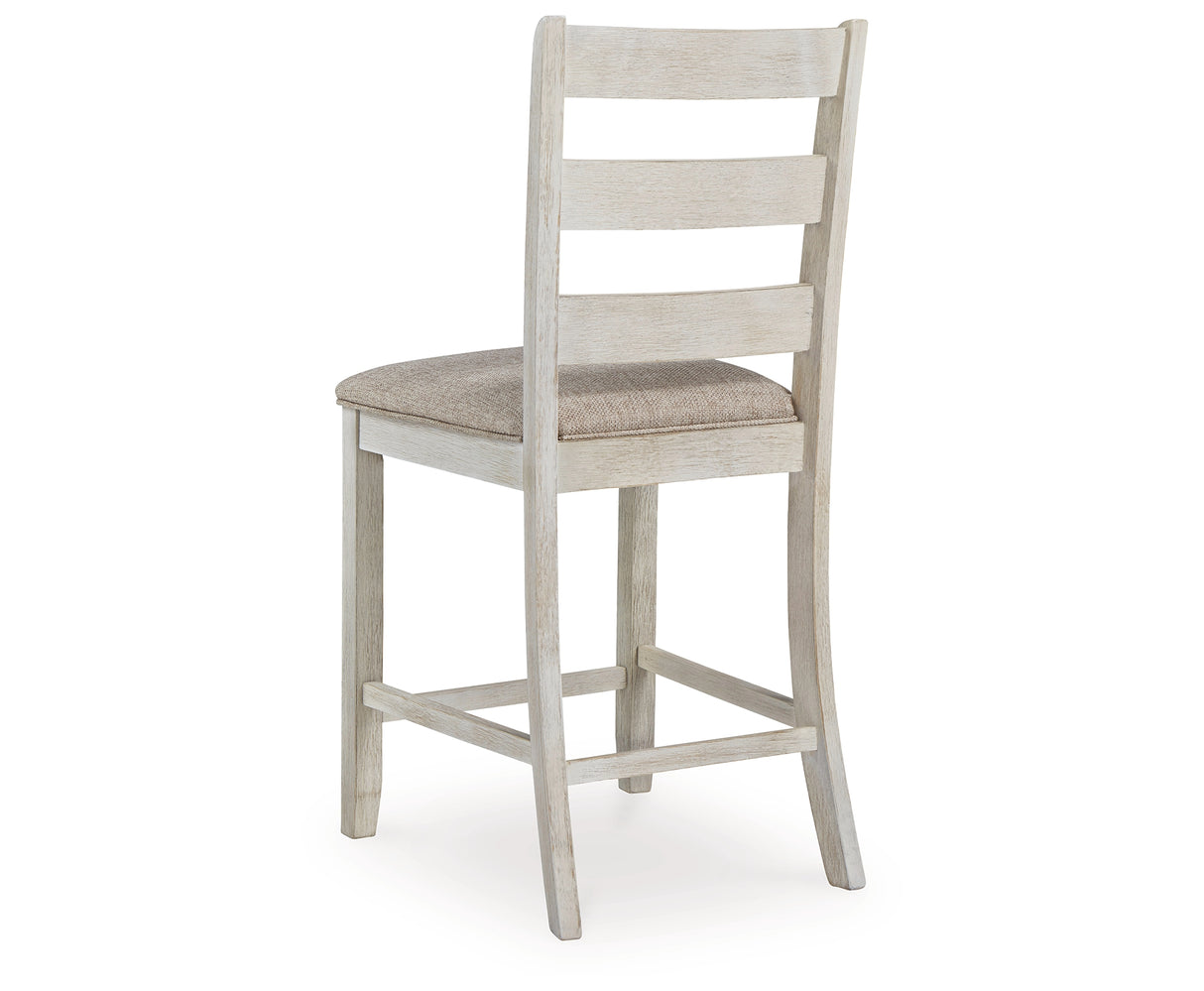 Skempton White/Light Brown Counter Height Chair, Set of 2 from Ashley - Luna Furniture