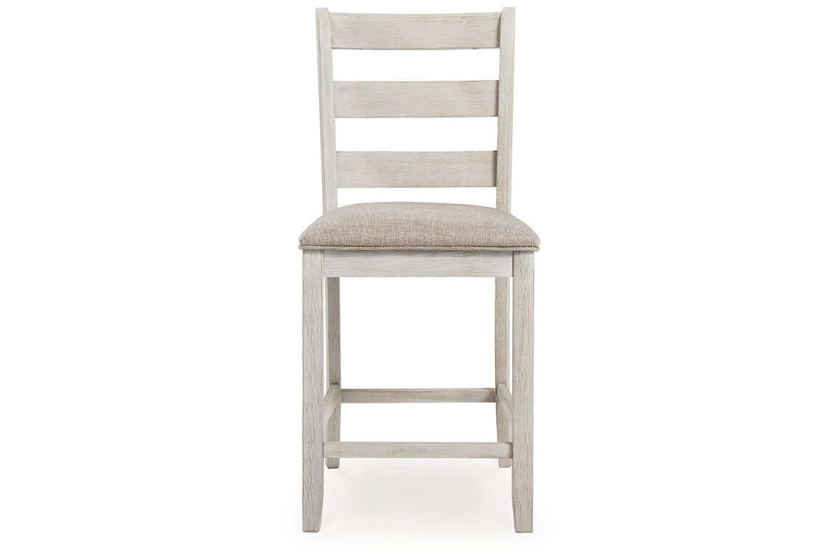 Skempton White/Light Brown Counter Height Dining Table and 6 Barstools from Ashley - Luna Furniture