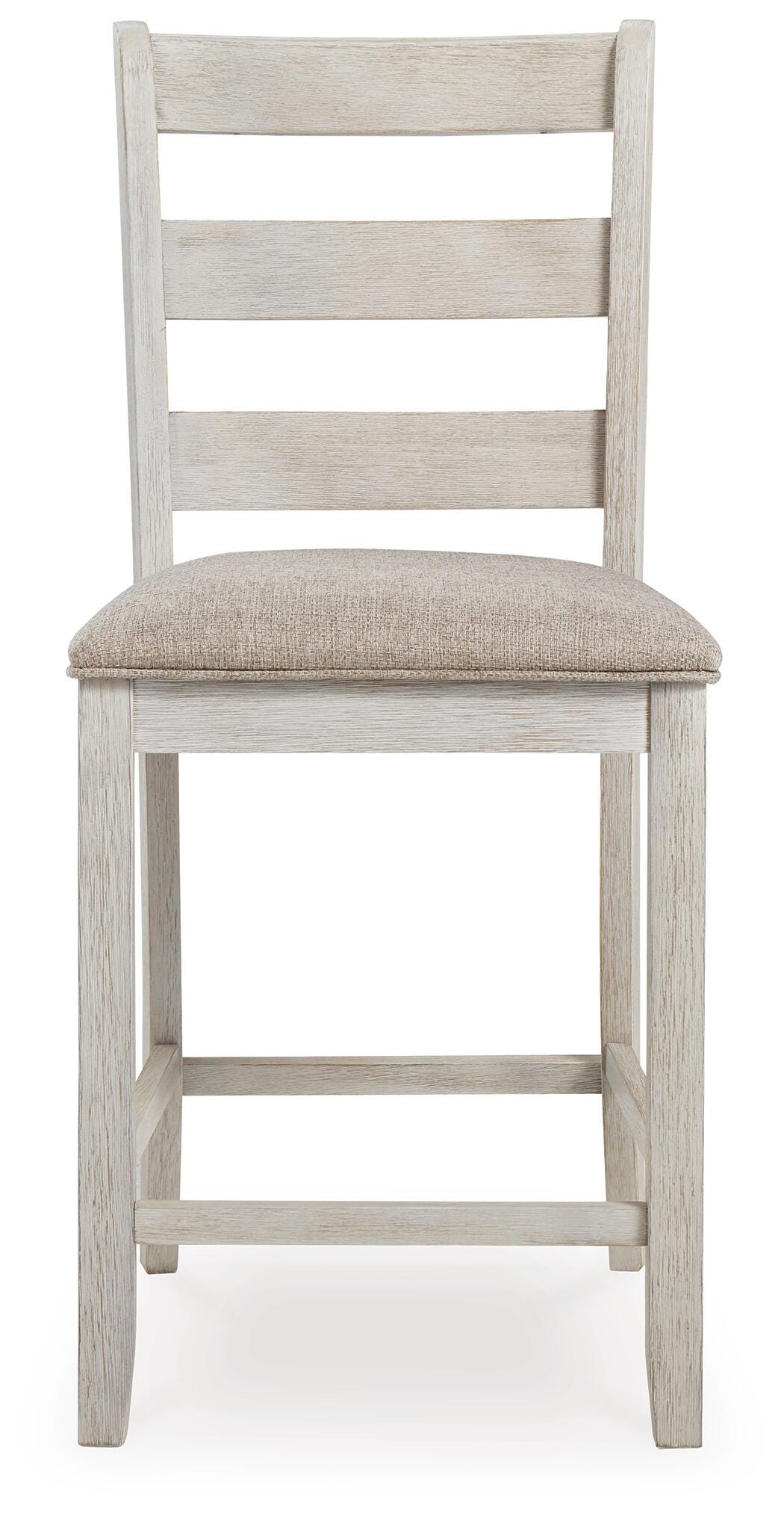 Skempton White/Light Brown Counter Height Chair, Set of 2 from Ashley Furniture - Luna Furniture