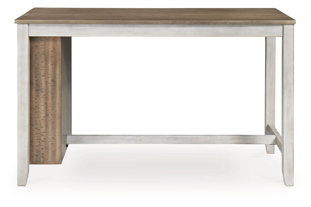 Skempton White/Light Brown Counter Height Dining Table and 6 Barstools from Ashley - Luna Furniture