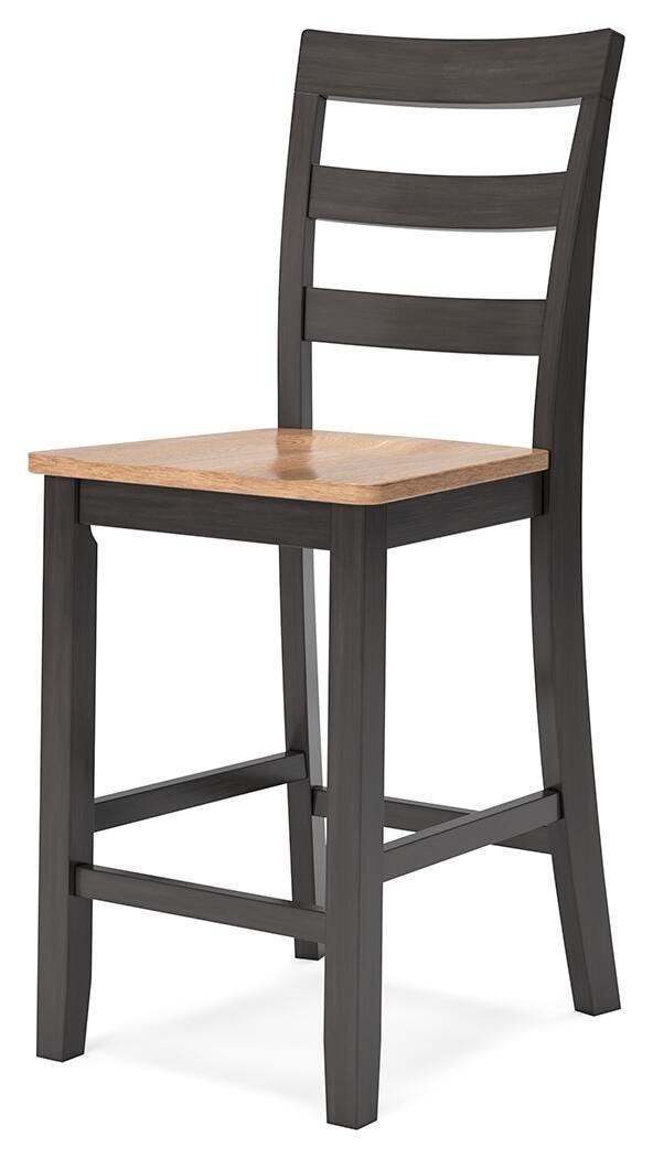 Gesthaven Natural/Brown Counter Height Barstool, Set of 2 from Ashley Furniture - Luna Furniture