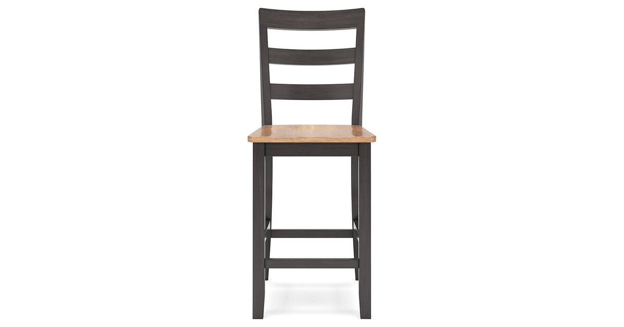 Gesthaven Natural/Brown Counter Height Dining Table and 2 Barstools from Ashley - Luna Furniture