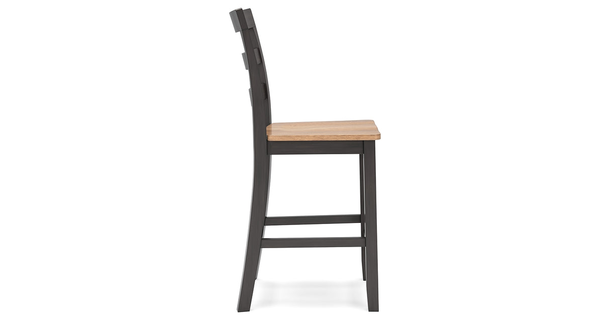 Gesthaven Natural/Brown Counter Height Dining Table and 2 Barstools from Ashley - Luna Furniture