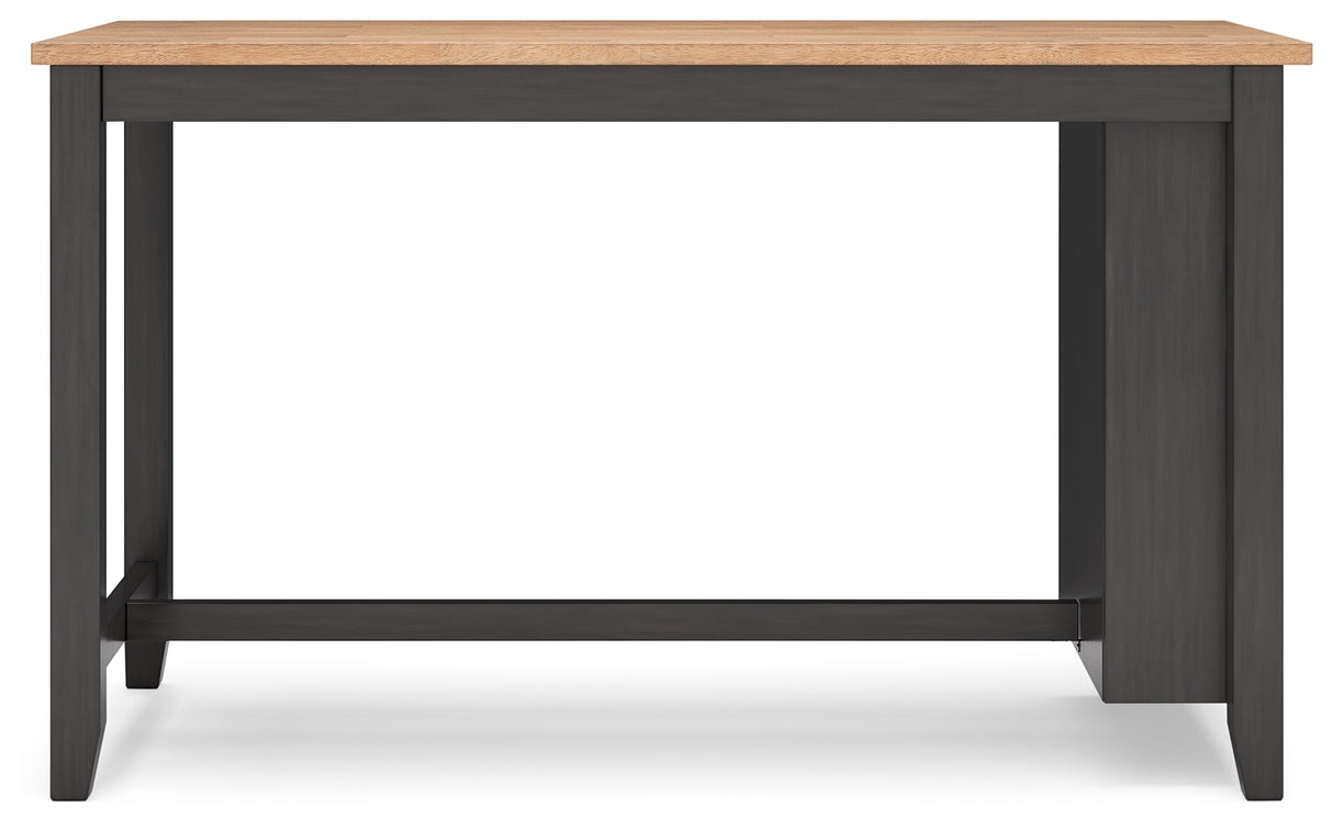 Gesthaven Natural/Brown Counter Height Dining Extension Table from Ashley Furniture - Luna Furniture