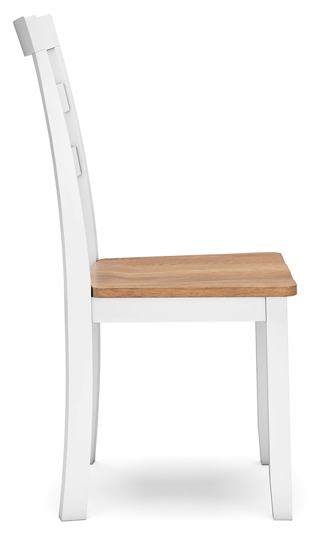 Gesthaven Natural/White Dining Table and 4 Chairs from Ashley - Luna Furniture