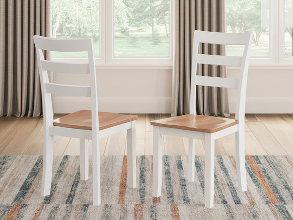 Gesthaven Natural/White Dining Chair, Set of 2