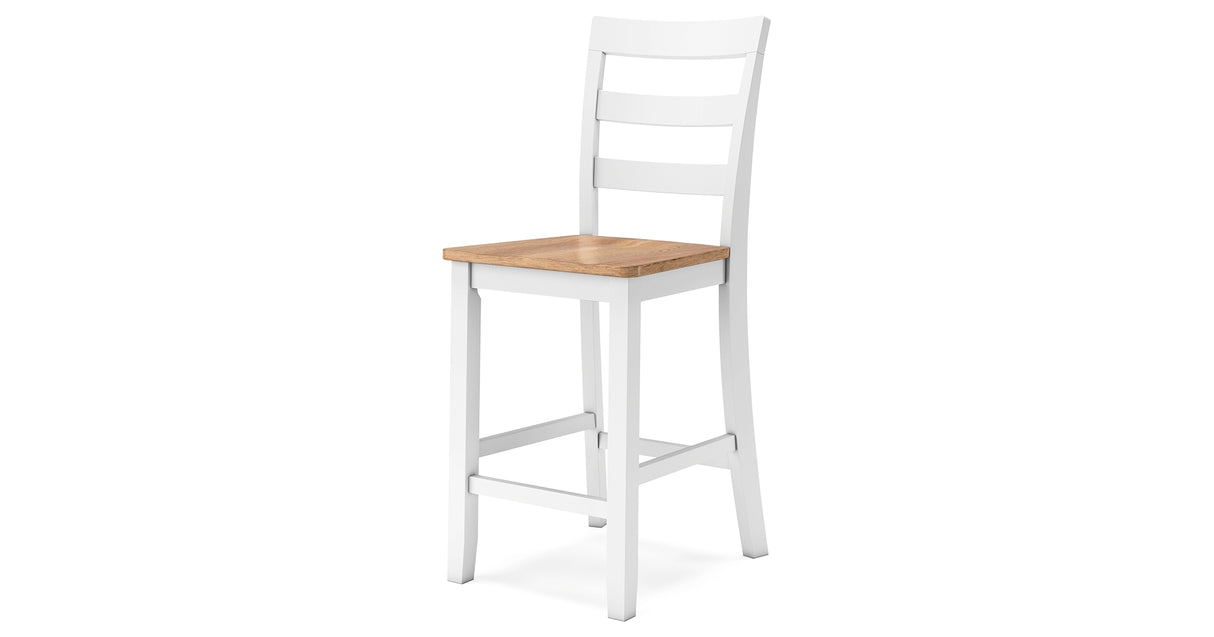 Gesthaven Natural/White Counter Height Dining Table and 2 Barstools from Ashley - Luna Furniture