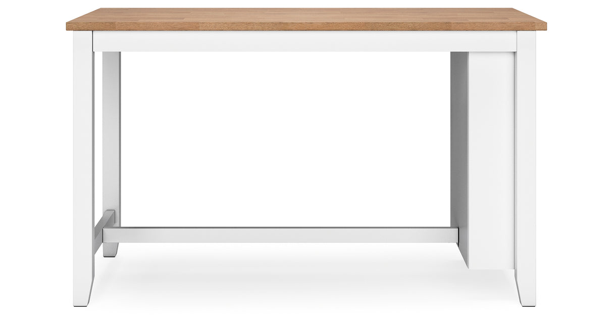 Gesthaven Natural/White Counter Height Dining Table and 2 Barstools from Ashley - Luna Furniture