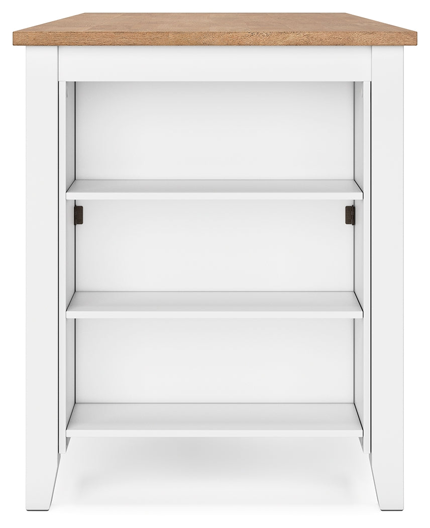 Gesthaven Natural/White Counter Height Dining Table from Ashley - Luna Furniture