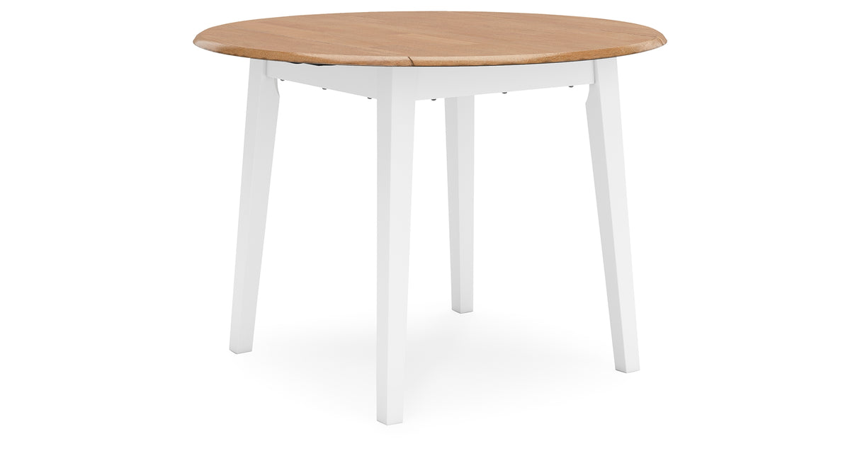 Gesthaven Natural/White Dining Table and 4 Chairs from Ashley - Luna Furniture