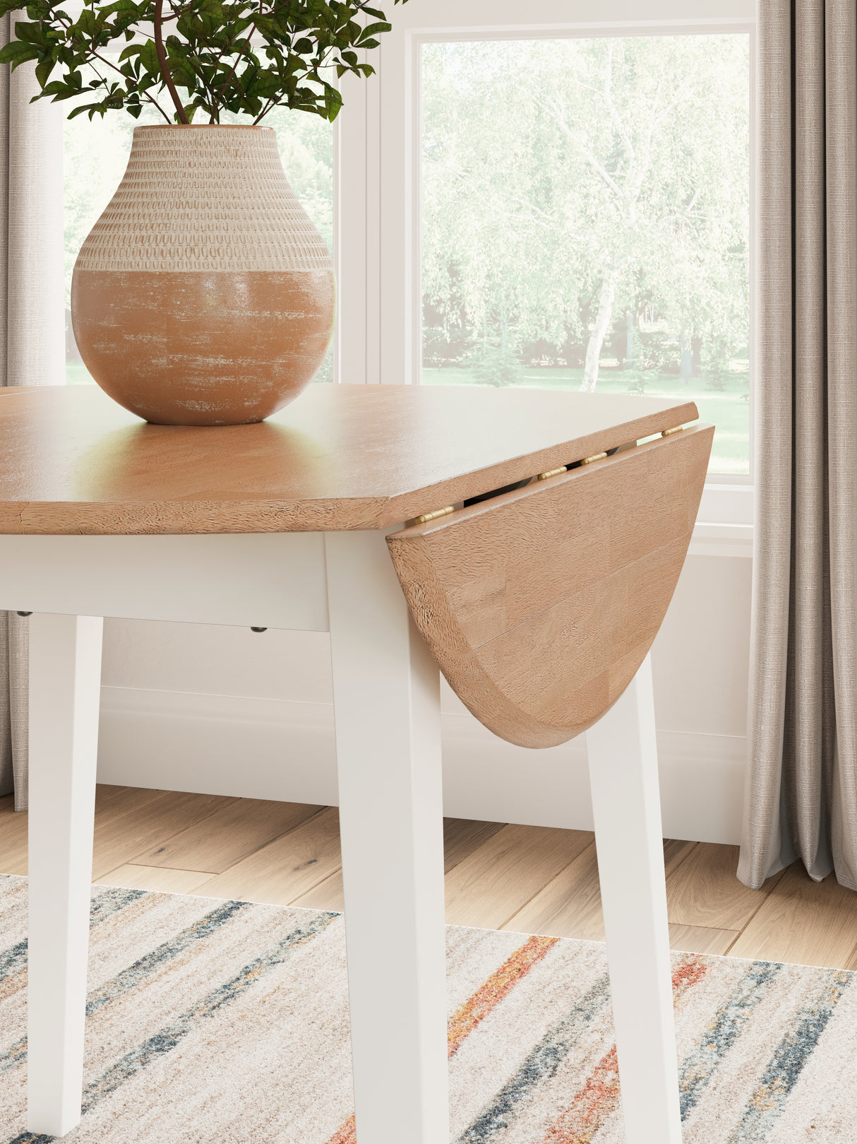 Gesthaven Natural/White Dining Table and 4 Chairs from Ashley - Luna Furniture