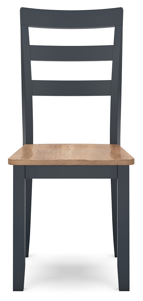 Gesthaven Natural/Blue Dining Chair, Set of 2 from Ashley - Luna Furniture