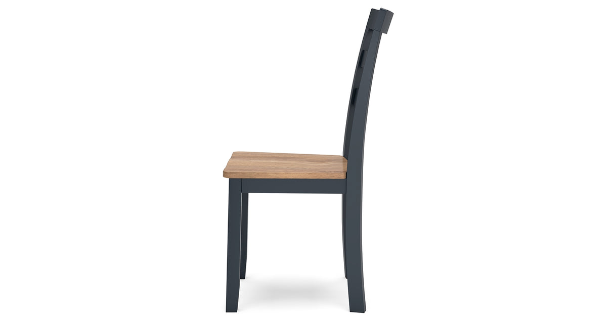 Gesthaven Natural/Blue Dining Table and 2 Chairs from Ashley Furniture - Luna Furniture