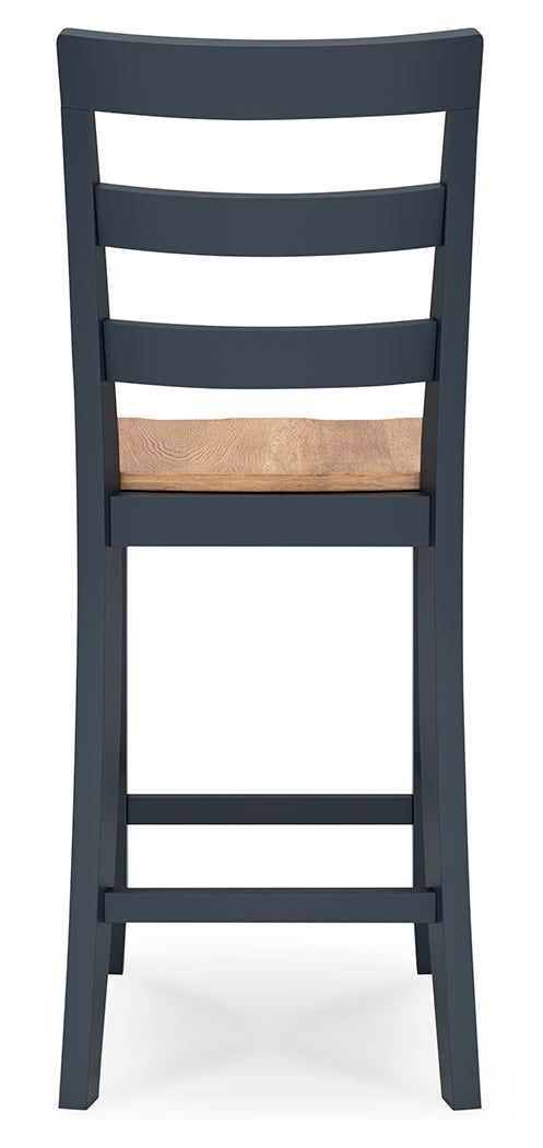 Gesthaven Counter Height Dining Table and 4 Barstools in Natural/Blue from Ashley - Luna Furniture