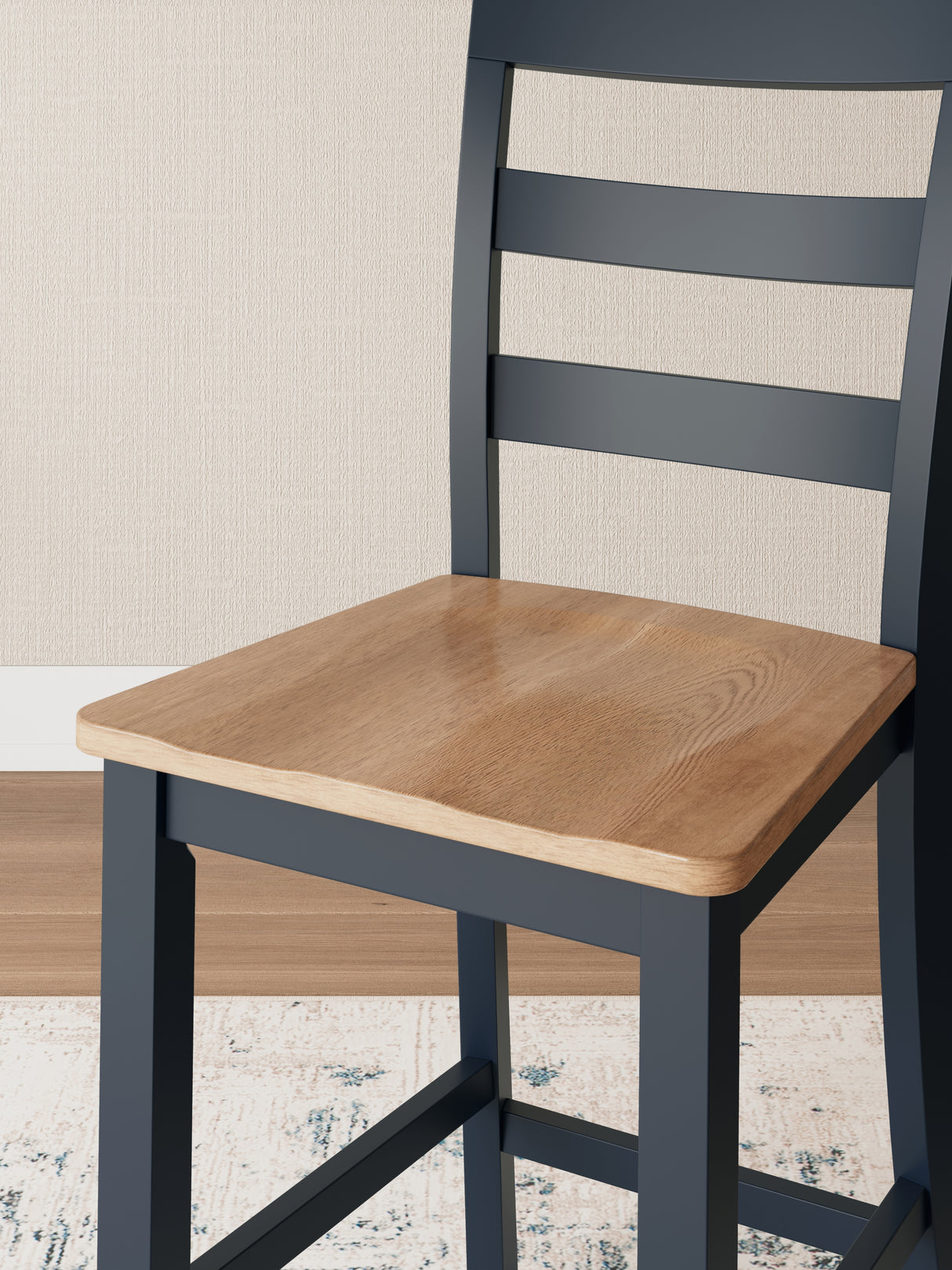 Gesthaven Counter Height Dining Table and 4 Barstools in Natural/Blue from Ashley - Luna Furniture