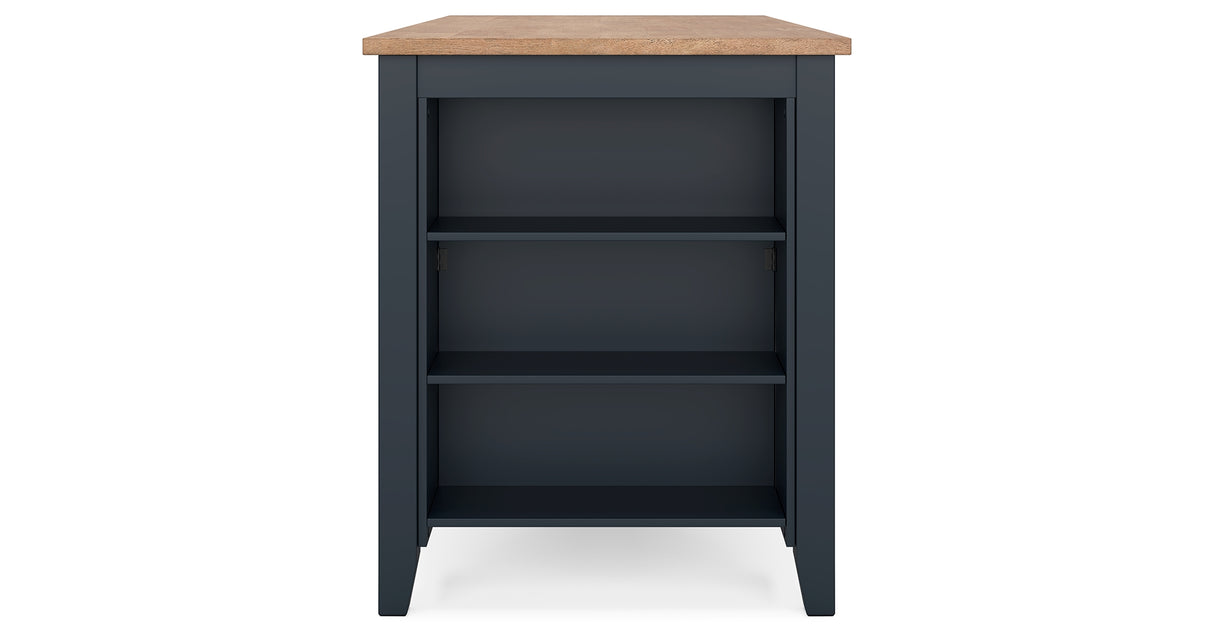 Gesthaven Counter Height Dining Table and 2 Barstools in Natural/Blue from Ashley - Luna Furniture