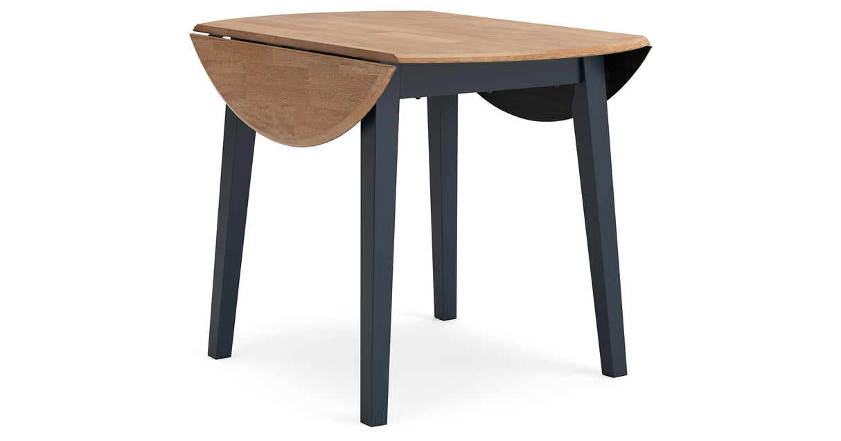 Gesthaven Natural/Blue Dining Table and 2 Chairs from Ashley Furniture - Luna Furniture