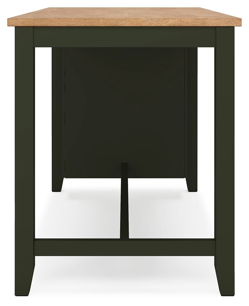 Gesthaven Natural/Green Counter Height Dining Table from Ashley Furniture - Luna Furniture