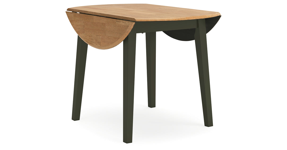 Gesthaven Natural/Green Dining Table and 2 Chairs from Ashley - Luna Furniture