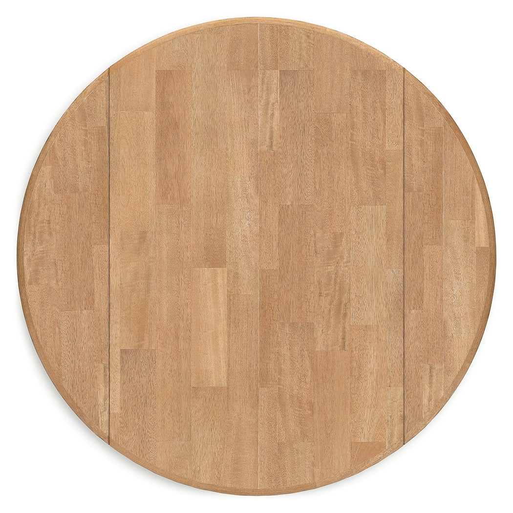 Gesthaven Natural/Green Dining Table and 4 Chairs from Ashley - Luna Furniture