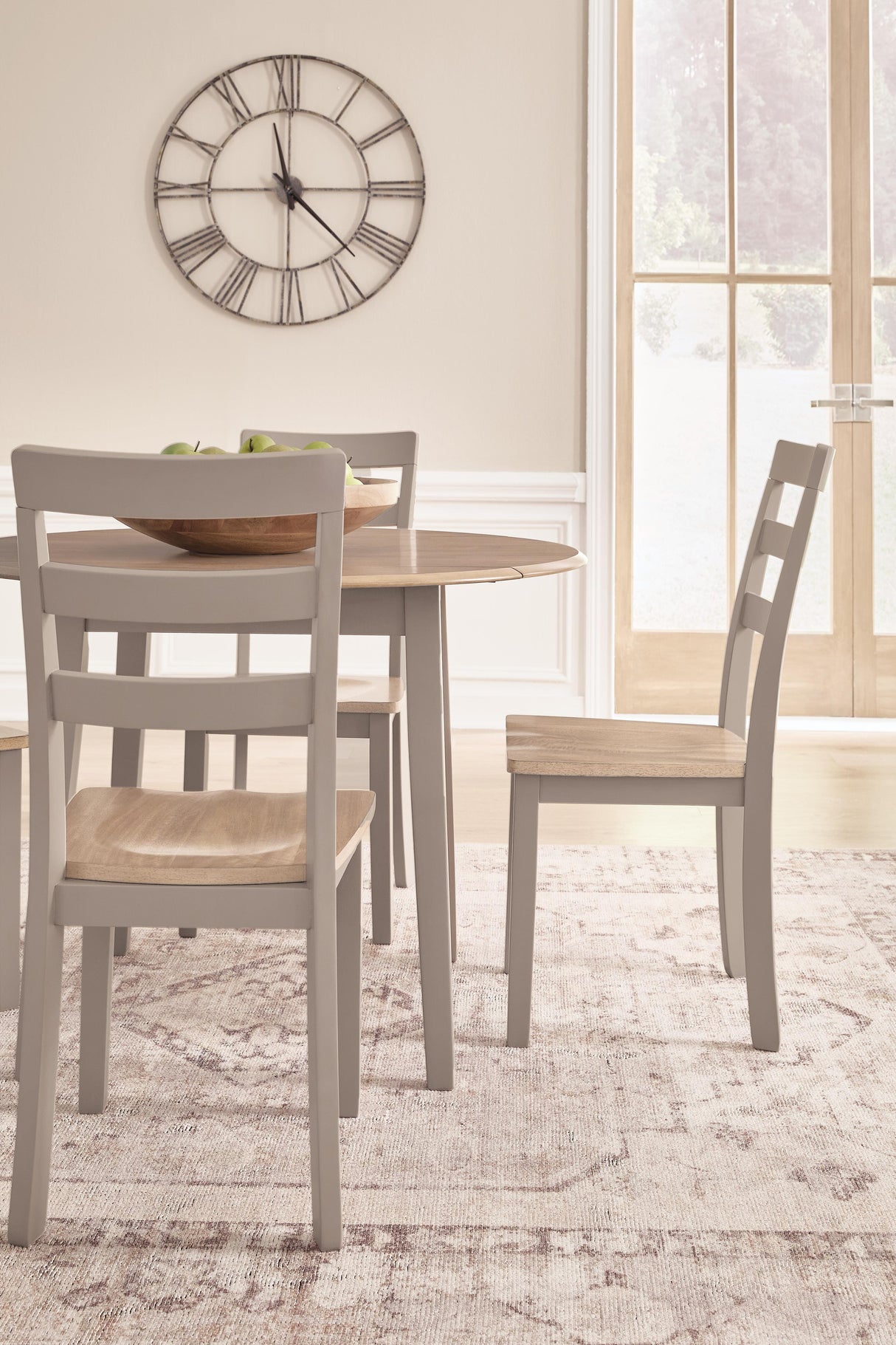 Harperfeld Natural/Gray Dining Table and 4 Chairs from Ashley - Luna Furniture