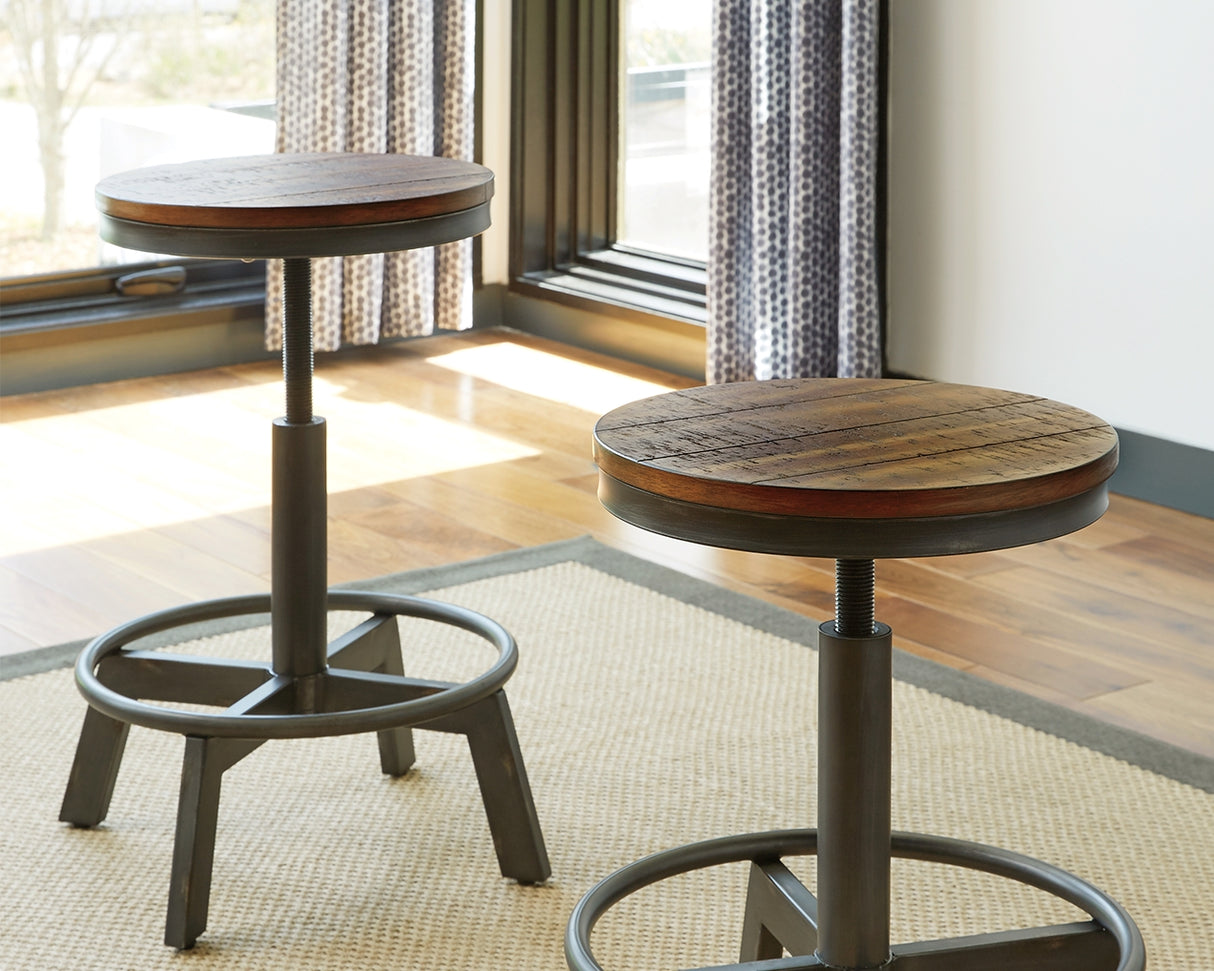 Torjin Brown/Gray Counter Height Stool, Set of 2 from Ashley - Luna Furniture