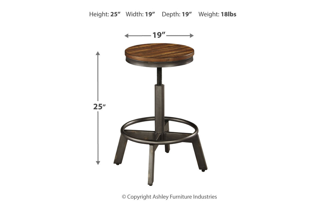 Torjin Brown/Gray Counter Height Dining Table with 4 Barstools from Ashley Furniture - Luna Furniture