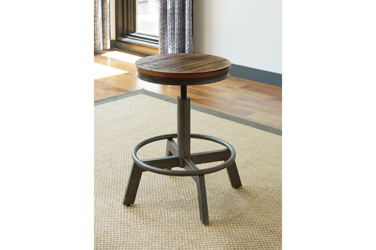 Torjin Brown/Gray Counter Height Dining Table and 2 Barstools from Ashley Furniture - Luna Furniture