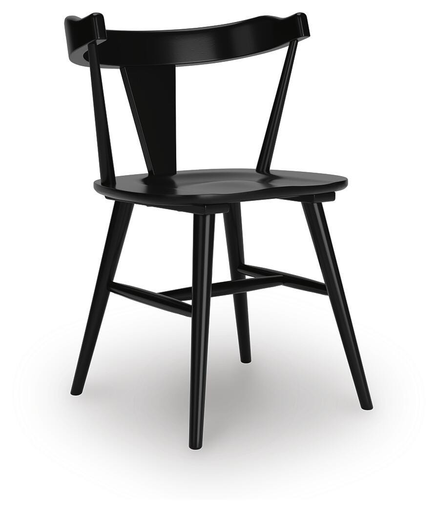 Gretlynn Dining Table and 6 Chairs in Black/Natural from Ashley Furniture - Luna Furniture