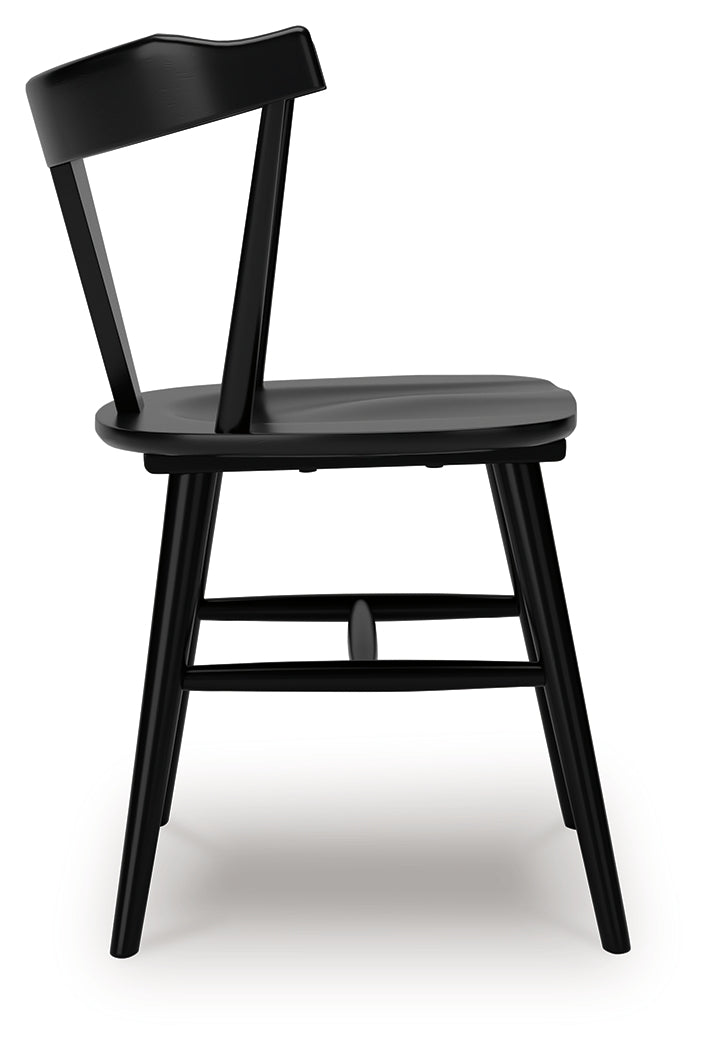Gretlynn Dining Table and 6 Chairs in Black/Natural from Ashley Furniture - Luna Furniture