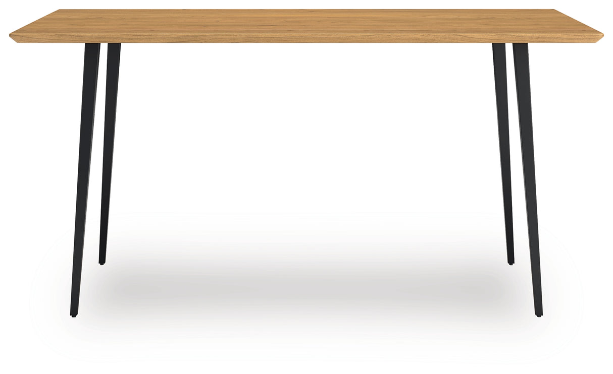 Gretlynn Dining Table and 6 Chairs in Black/Natural from Ashley Furniture - Luna Furniture